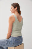 Be Cool V-Neck Wide Strap Tank,