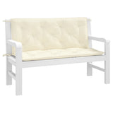 Garden Bench Cushions 2pcs Cream White 47.2"x19.7"x2.8" Oxford Fabric