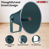 5 Core Outdoor PA Paging Horn Loud Speaker 16 Inch PA Speaker Weatherproof with mounting Bracket - RH 16