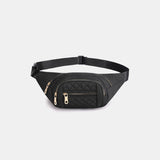 Zenana Quilted Multi Pocket Waist Belt Bag