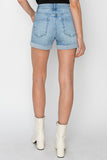 RISEN Distressed Mid-Rise Waist Denim Shorts