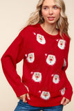 Haptics Santa Sparkle Brushed Sweater