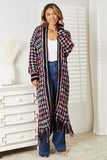 Angel Wings Full Size Multicolored Open Front Fringe Hem Cardigan