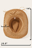 Fame Cowrie Shell Beaded String Straw Hat,