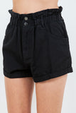 American Bazi High Waist Paper Bag Shorts,