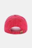 Zenana Washed Embroidered City Baseball Cap