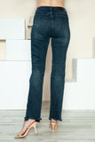 Judy Blue Full Size Button Fly Hem Destroy Straight Jeans