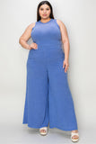 Basic Bae Full Size Ribbed Tank and Wide Leg Pants Set