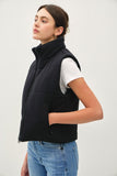 Be Cool Zip Up Turtleneck Puffer Vest with Pockets