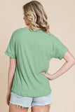 BOMBOM Color Block Short Sleeve T-Shirt