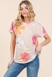 BOMBOM Women's Floral Short Sleeve T-Shirt