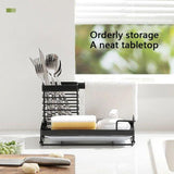 Kitchen Supplies Cloth Rack New Sponge Cloth Drain Rack with Chopstick Tube Easy Storage Storage Shelf Kitchen Sorting Rack