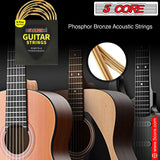 5 Core Guitar Strings Acoustic , Brass Guitar Strings .010-.048 Guitar Strings Acoustic 6 String set GS AC BRSS