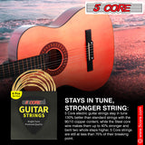 5 Core Guitar Strings Acoustic , Brass Guitar Strings .010-.048 Guitar Strings Acoustic 6 String set GS AC BRSS