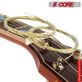 5 Core Guitar Strings Acoustic , Brass Guitar Strings .010-.048 Guitar Strings Acoustic 6 String set GS AC BRSS