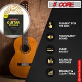 5 Core Guitar Strings Acoustic , Brass Guitar Strings .010-.048 Guitar Strings Acoustic 6 String set GS AC BRSS