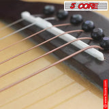 5 Core Guitar Strings Acoustic , Brass Guitar Strings .010-.048 Guitar Strings Acoustic 6 String set GS AC BRSS