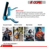 5 Core Guitar Capo Acoustic Clip Guitar String Instrument Clamp Fret Electric Guitar Accessories Kapo Guitar Neck Capos Black cejilla de guitarra- CAPO BLUE 1PC