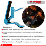 5 Core Guitar Capo Acoustic Clip Guitar String Instrument Clamp Fret Electric Guitar Accessories Kapo Guitar Neck Capos Black cejilla de guitarra- CAPO BLUE 1PC