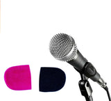 5 Core Thick Handheld Stage Microphone Windscreen Foam Cover Mic Covers Foam Protection For Dynamic Vocal Microphone For Karaoke Black & Pink - SPONGE