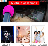 5 Core Thick Handheld Stage Microphone Windscreen Foam Cover Mic Covers Foam Protection For Dynamic Vocal Microphone For Karaoke Black & Pink - SPONGE