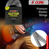 5 Core Guitar strings 6 Pieces Nickel Acoustic Electric Guitar Strings guitar & bass accessories, Light, Gauge 0.09-0.042 Nickel Wound Shield Package Corrosion free - GS EL