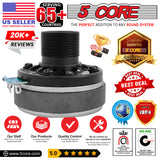 5 Core Compression Driver 1" Exit Screw-On Horn 200W PMPO Tweeter Driver Unit High Frequency 8 Ohms 1" Voice Coil 108dB Also-for Car Audio Speaker System 5C-D26