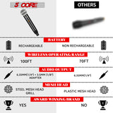 5 CORE Wireless Black Dynamic Microphone 1 Piece Handheld Portable Cordless Microfone Microfono Inalambrico Profesional WM 1001