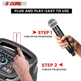 5 CORE Wireless Black Dynamic Microphone 1 Piece Handheld Portable Cordless Microfone Microfono Inalambrico Profesional WM 1001