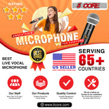 5 CORE Wireless Black Dynamic Microphone 1 Piece Handheld Portable Cordless Microfone Microfono Inalambrico Profesional WM 1001