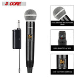 5 CORE Wireless Black Dynamic Microphone 1 Piece Handheld Portable Cordless Microfone Microfono Inalambrico Profesional WM 1001