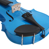 New 4/4 Acoustic Violin Case Bow Rosin Dark Blue