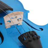 New 4/4 Acoustic Violin Case Bow Rosin Dark Blue