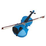 New 4/4 Acoustic Violin Case Bow Rosin Dark Blue