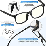 G8082 Blu-ray Glasses 3P Sand Black + Transparent White + Leopard Color