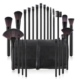 22 Piece Makeup Brush Set; Professional Black Foundation Eyeshadow Brush with Storage Bag for Girls