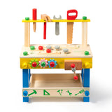 ROBUD Wooden Tool Workbench Toy for Kids & Toddlers, with Wood Tool Set Gift for Boys Girls 3 Year Old and Up