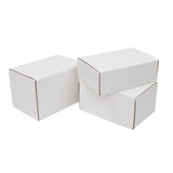 50 Pack 6x4x3 inch Corrugated Box Mailers- White Cardboard Shipping Box Corrugated Box Mailer Shipping Box for Mailer RT