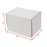 50 Pack 6x4x3 inch Corrugated Box Mailers- White Cardboard Shipping Box Corrugated Box Mailer Shipping Box for Mailer RT