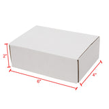 50 Pack 6x4x3 inch Corrugated Box Mailers- White Cardboard Shipping Box Corrugated Box Mailer Shipping Box for Mailer RT