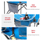 XXL Oversized Camping Chair Heavy Duty 500 LBS for Big Tall People Above 6'4 Padded Portable Folding Sports Lawn Chairs with Armrest Cup Holder & Pocket for Outdoor/Travel/Picnic/Camp