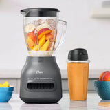 Easy-to-Clean Blender with Dishwasher-Safe Glass Jar with a 20 oz. Blend-n-Go Cup | black