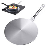 7.5/8/9.25Inch Heat Diffuser Simmer Ring Plate, Stainless Steel with Stainless Handle, Induction Adapter Plate for Gas Stove Glass Cooktop Converter, Flame Guard Induction Hob Pans