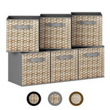 6 Pack Fabric Storage Cubes with Handle, Foldable 11 Inch Cube Storage Bins, Storage Baskets for Shelves, Storage Boxes for Organizing Closet Bins