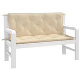 Garden Bench Cushions 2pcs Beige 47.2"x19.7"x2.8" Oxford Fabric