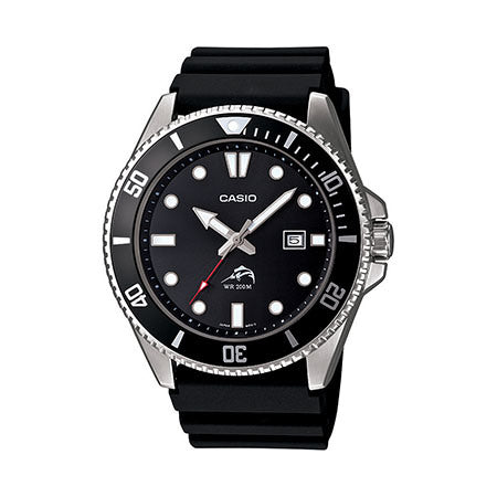 Analog Sports Dive Watch Black Resin Band