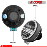 5 Core Compression Driver 1" Exit Screw-On Horn 200W PMPO Tweeter Driver Unit High Frequency 8 Ohms 1" Voice Coil 108dB Also-for Car Audio Speaker System 5C-D26