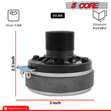 5 Core Compression Driver 1" Exit Screw-On Horn 200W PMPO Tweeter Driver Unit High Frequency 8 Ohms 1" Voice Coil 108dB Also-for Car Audio Speaker System 5C-D26