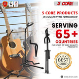 5 Core Guitar Stand Premium Metal Heavy Duty for Acoustic Classic Electric Guitar Detachable Musical Instrument Stand Single Holds 1 Guitar - GSH HD