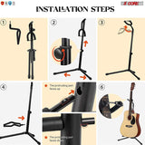 5 Core Guitar Stand Premium Metal Heavy Duty for Acoustic Classic Electric Guitar Detachable Musical Instrument Stand Single Holds 1 Guitar - GSH HD